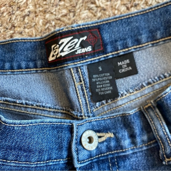 Lazer Jeans Denim Skirt Juniors Size 5 Y2K Front Slit - Picture 3 of 6